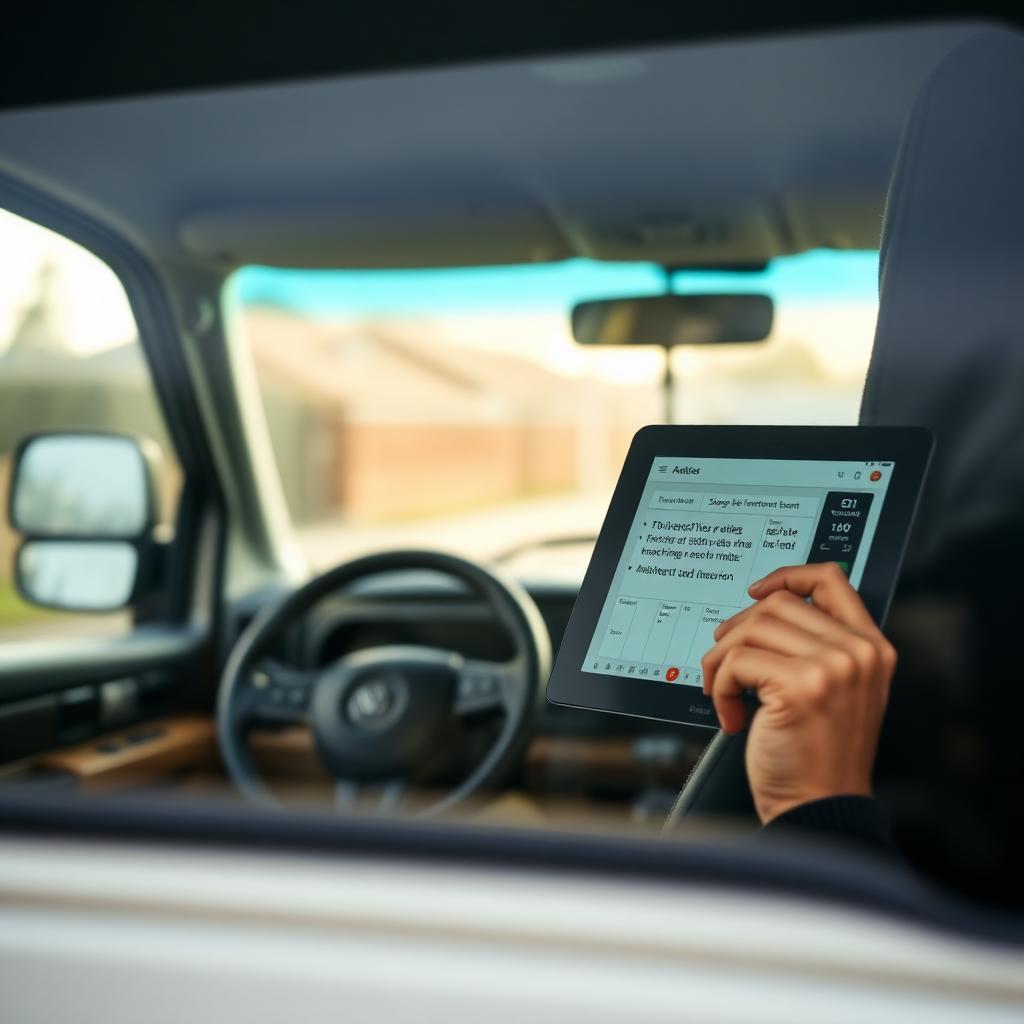 Business owner reviewing a fixed quote on a tablet