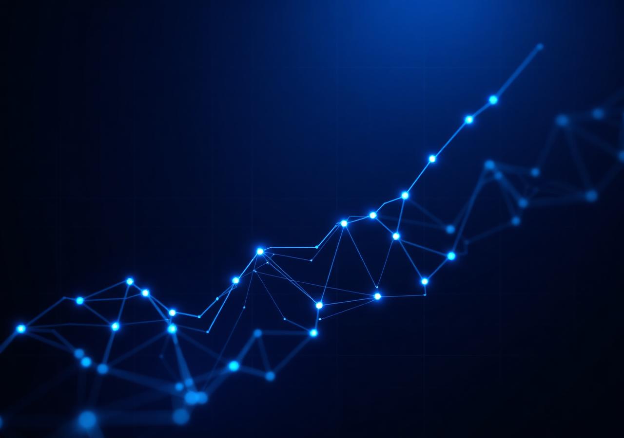 Growth chart of connected data nodes