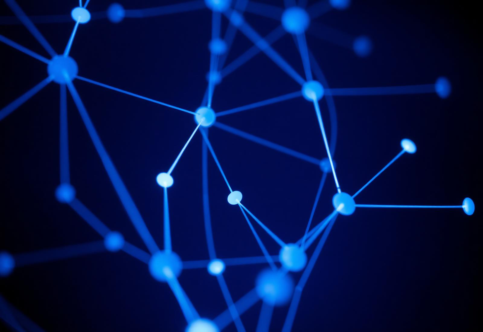 Abstract connected nodes representing a unified growth system